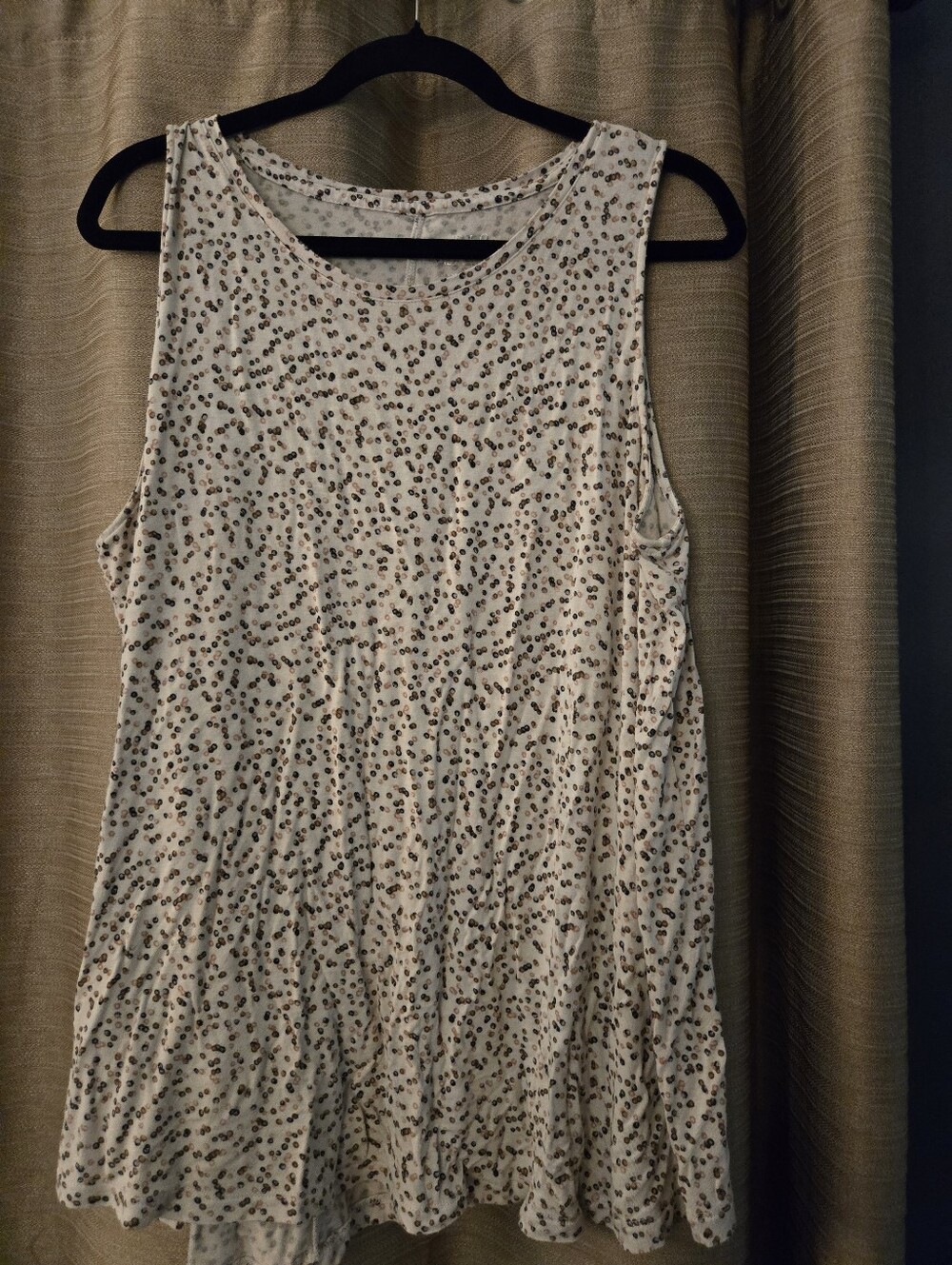 Apt. 9 Cream Leopard-Print Swing Tank